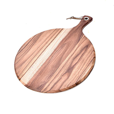 41*30*1.5cm Doğal Ahşap Yuvarlak Akasya Kesme Tahtası Doğrama