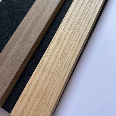 Ahşap Şerit Mdf Akustik Paneller Duvar İçin 21mm Emici Ses