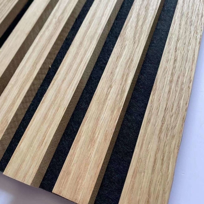 Ahşap Şerit Mdf Akustik Paneller Duvar İçin 21mm Emici Ses
