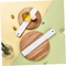 Mutfak yuvarlak kesme tahtası Mermer akasya ahşap saplı ekleme kesme tahtası