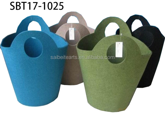2024 Sıcak Satış 100% Polyester Felt'ten Yapılmış Modern Katlanabilir Ev Kullanımı Depolama Kapları