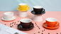 Çanak Çömlek Çömlek Seramik Espresso Fincan Tabağı ile Kahve fincanları kupa